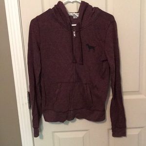 Pink zip up sweatshirt